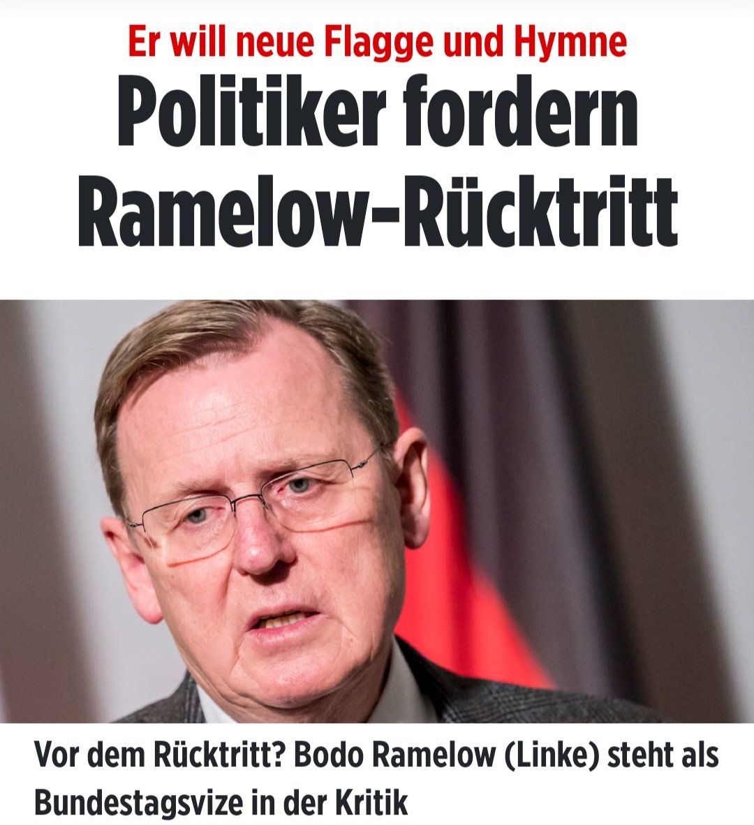 zukunft37's tweet image. Wer Hymne und Flagge seines Landes ablehnt, der betreibt wohl das, was man "Delegitimierung des Staates" nennt.
Wenn das ein Bundestags-Vizepräsident macht, dann ist dies NICHT HINNEHMBAR!
Bodo #Ramelow sollte definitiv zurücktreten!
Und das zügig! 😠