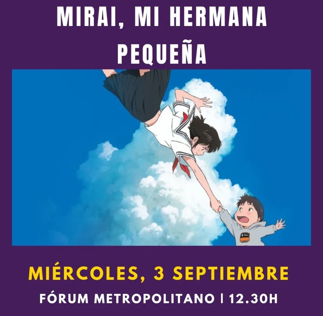 Vive unha fermosa viaxe familiar, un filme tenro e cheo de maxia que nos fala da importancia da familis.
Apta para todas as idades.

📅 Data: Mércores, 3 de setembro
⏰ Hora: 12:30 h
📍 Lugar: Sala Marilyn Monroe, Fórum Metropolitano
🎟 Entrada: Gratuita ata completar aforo