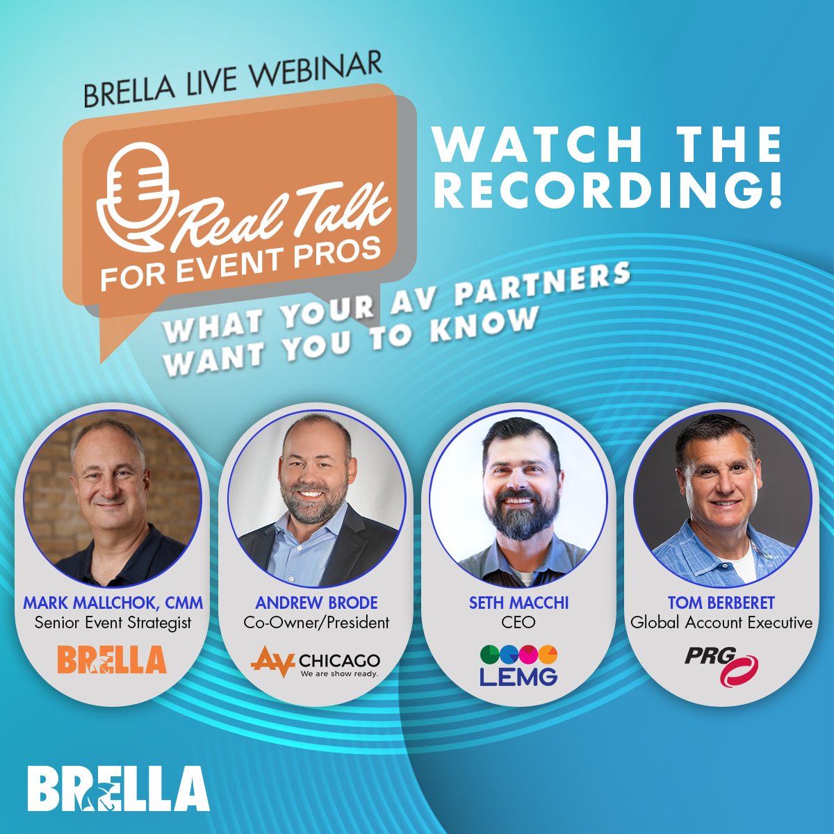 📢Missed us live? Don't worry! You can watch the recording!
👉brella.com/webinars/real-…

#CorporateEvents #VirtualEvents #EventProfs #EventPlanner #MeetingPlanner