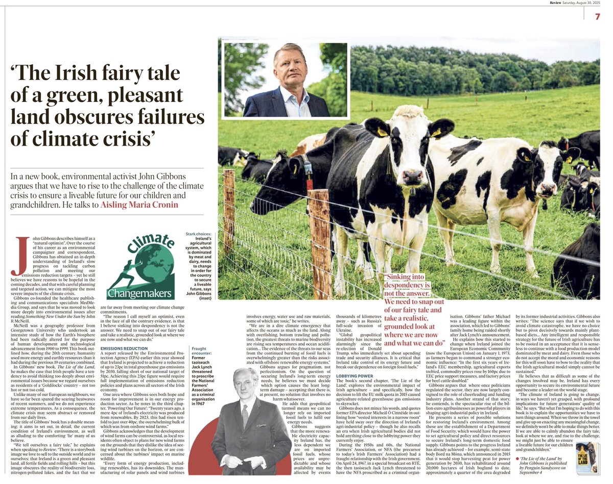 John Gibbons 🇵🇸 (@think_or_swim) on Twitter photo Great splash over two pages in today’s Irish Independent ahead of next week’s launch of THE LIE OF THE LAND via <a href="/PenguinIEBooks/">Penguin Books Ireland</a>
independent.ie/irish-news/joh… Great splash over two pages in today’s Irish Independent ahead of next week’s launch of THE LIE OF THE LAND via <a href="/PenguinIEBooks/">Penguin Books Ireland</a>
independent.ie/irish-news/joh…