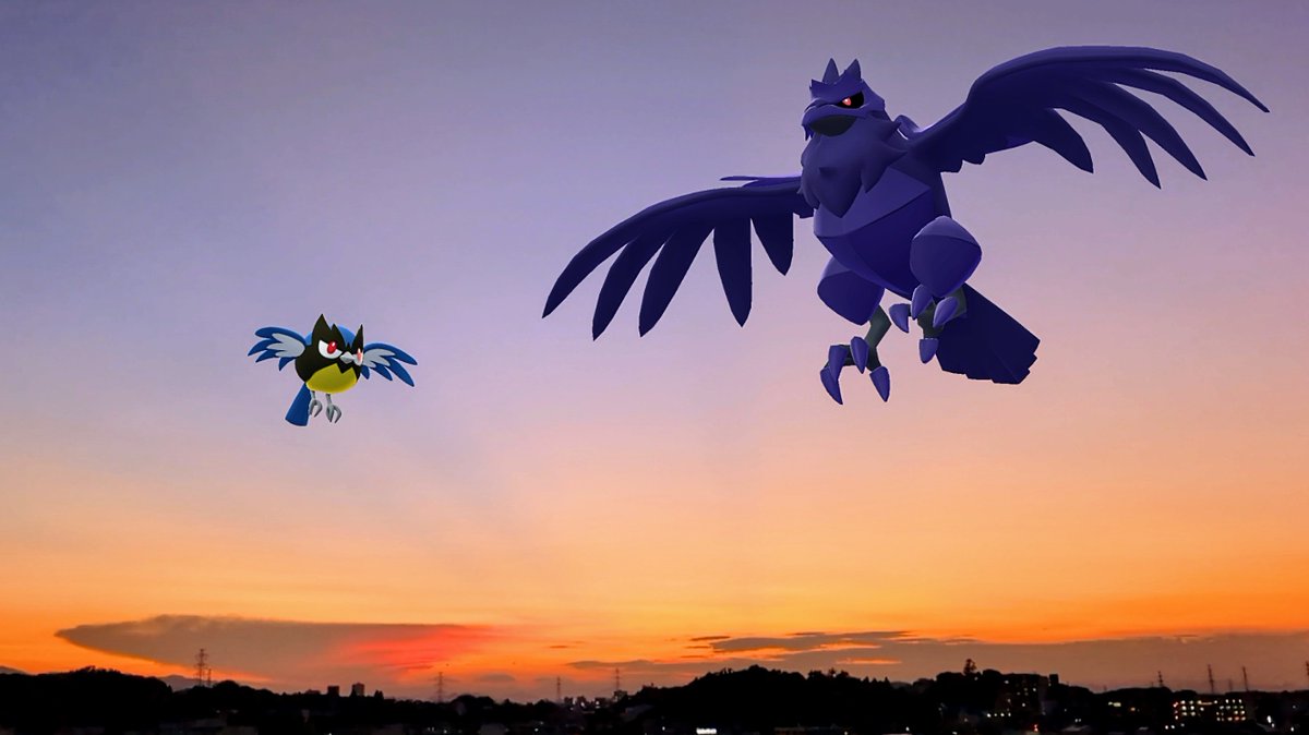夕焼け空に

#ARofTheCommunityday
#PokemonGOCommunityDay
#GOsnapshot #ARofTheDay
#GOsnapshotCelebration 
#ココガラコミュニティデイ
