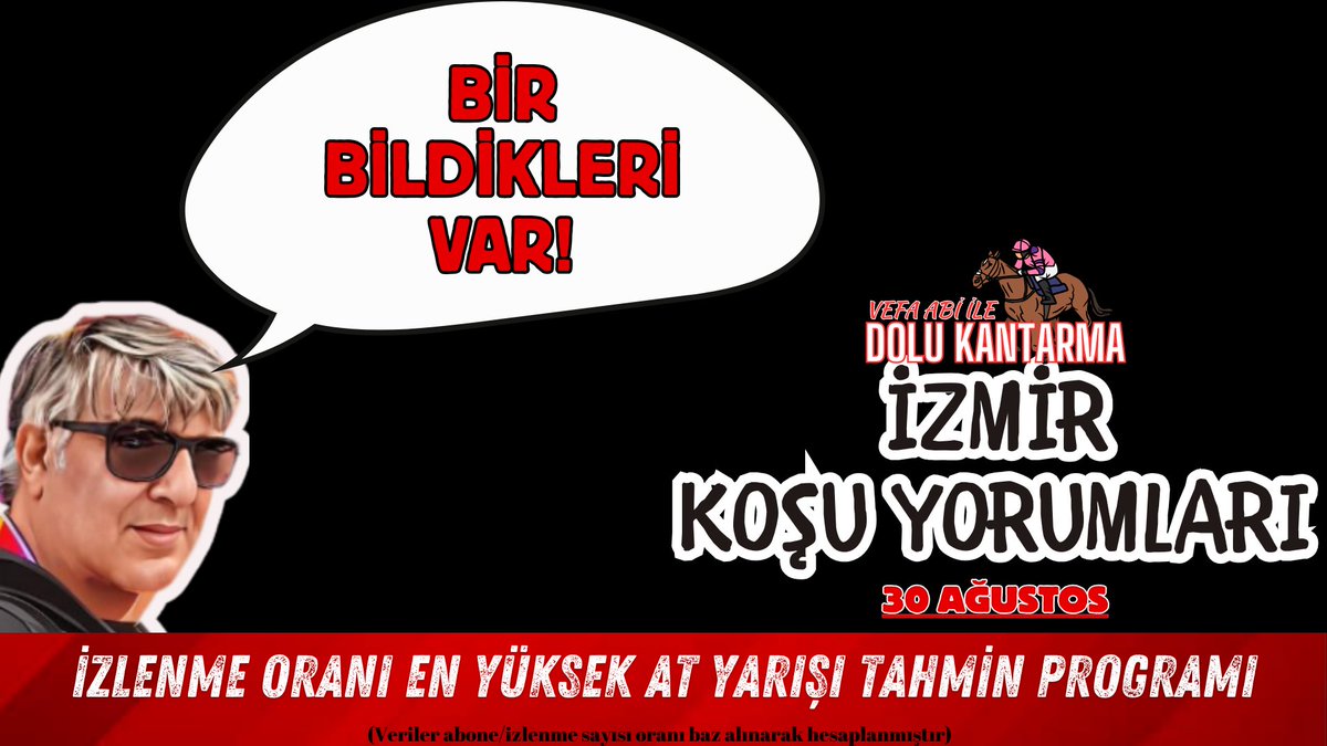 İzmir yorumları Whatsapp ve Youtube gruplarında yayında arkadaşlar. Akşam da herkese açık ve ücretsiz olarak İSTANBUL canlı yayınımız olacak. Bol şans dileriz.

youtu.be/PW7DmNyO1Oc