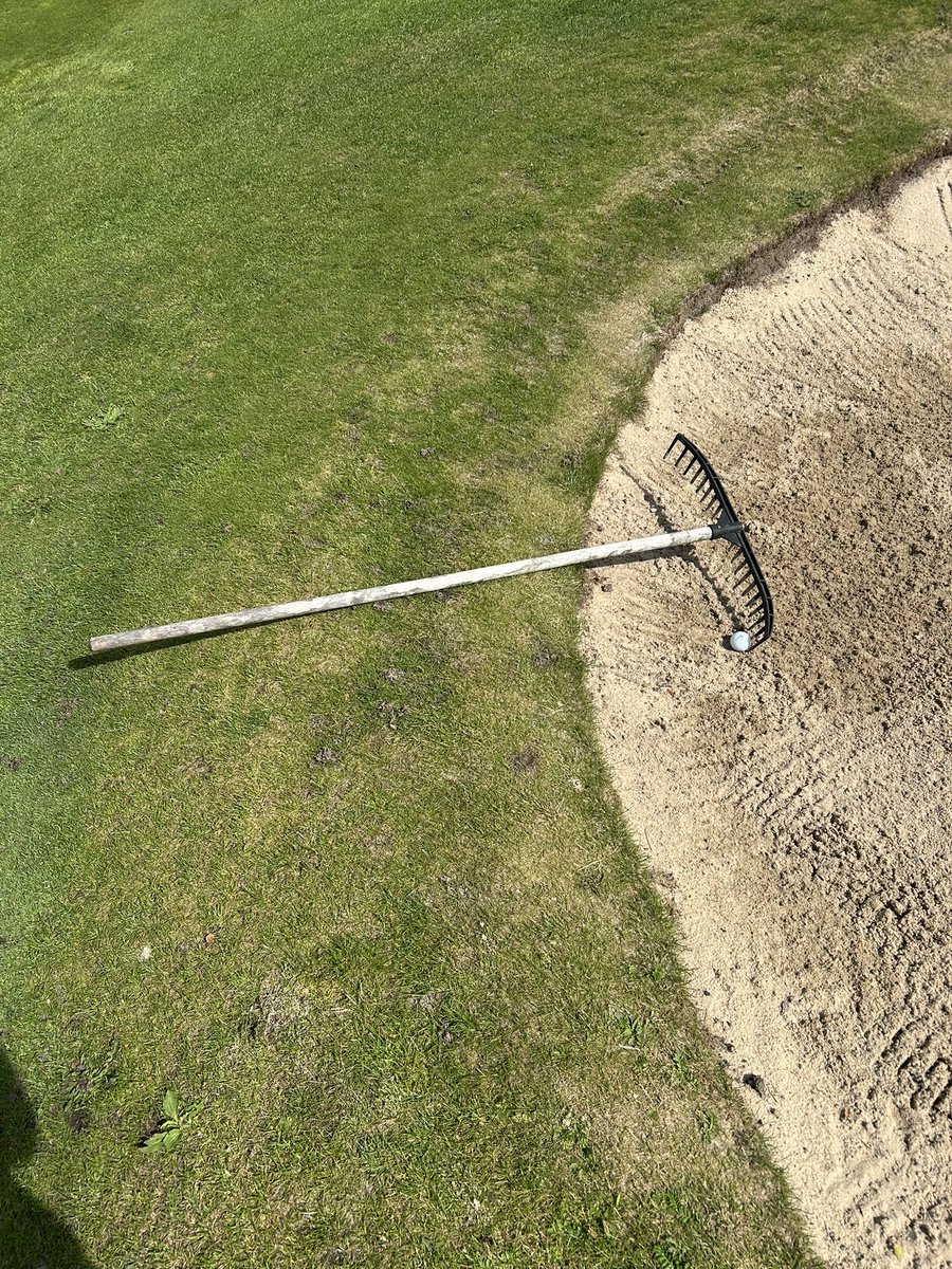 If you’re a golfer <a href="/ClubBishop/">Bishop Auckland Golf Club</a> and leave the rake like this!! PLEASE STOP 🤬🤬🤬