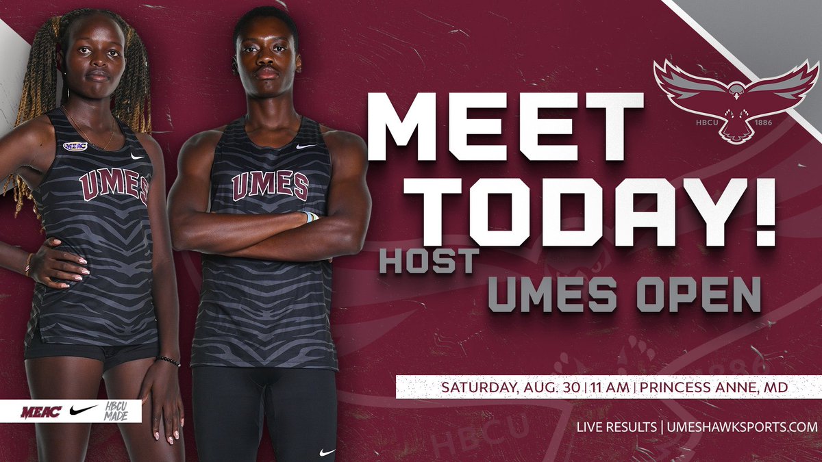 UMESHawkTFXC's tweet photo. It’s race day in Princess Anne! 

The Hawks kick off the 2025 cross country season at the UMES Open! 🏃‍♀️ 

⏱️ https://t.co/ymy7EHzzv6

#SoarAboveandBeyond | #HawkPride | #HBCUMade https://t.co/W1osnr5iP8