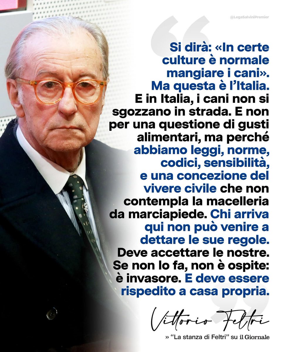 VITTORIO FELTRI 
Standing ovation per il direttorissimo 👏🏻👏🏻👏🏻👏🏻👏🏻⬇️