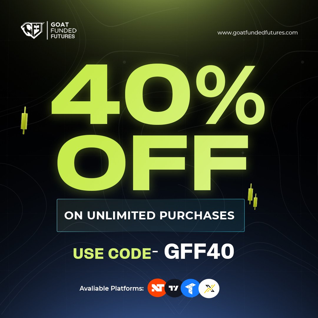 🚨 GFF40 IS BACK 🚨

You wanted it… we brought it back.

The 40% OFF deal returns — and it’s even better this time.

Here’s the breakdown:

🔥 Save 40% on every plan — EOD, Static, and Instant
🔥 No activation fees once you pass EOD or Static
🔥 Trade on top platforms: ProjectX,