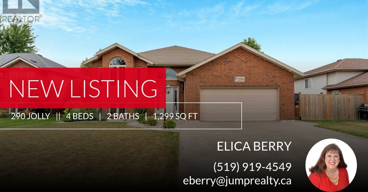 BerryElica's tweet image. 📍 New Listing 📍 Take a look at this fantastic new property that just hit the market located at 290 Jolly in Lasalle. Reach out here or at (519) 919-4549 for more information

Elica Berry... homeforsale.at/290_JOLLY_kilu…