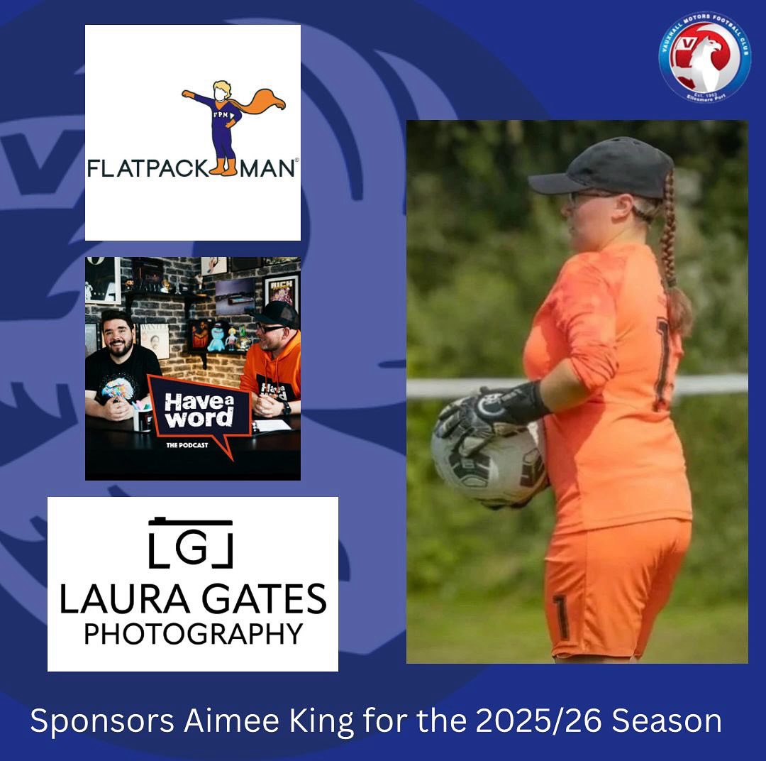 ✨ Player Sponsorship Announcement ✨

We’re delighted to confirm that Aimee King is proudly sponsored this season by three fantastic supporters:

1️⃣ Flat-Pack Man – <a href="/flat/">Stephen Panaro</a>.pack.man
2️⃣ Have a Word Podcast – @haveawordpod
3️⃣ Laura Gates Photography – <a href="/lauragatesphoto/">Laura Gates</a>

Thank you
