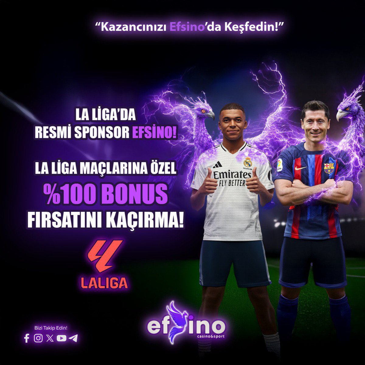 🇪🇸 La Liga Heyecanı Efsino’da Katlanıyor! 

La Liga maçlarına yapacağınız her bahis, size %100 Slot Bonusu kazandırıyor! 

Hem futbolun tadını çıkar hem de kazancını ikiye katla.

Efsino’da hem sahada hem slotlarda zafer senin!

Güncel Giriş: kisa.link/mWzAH