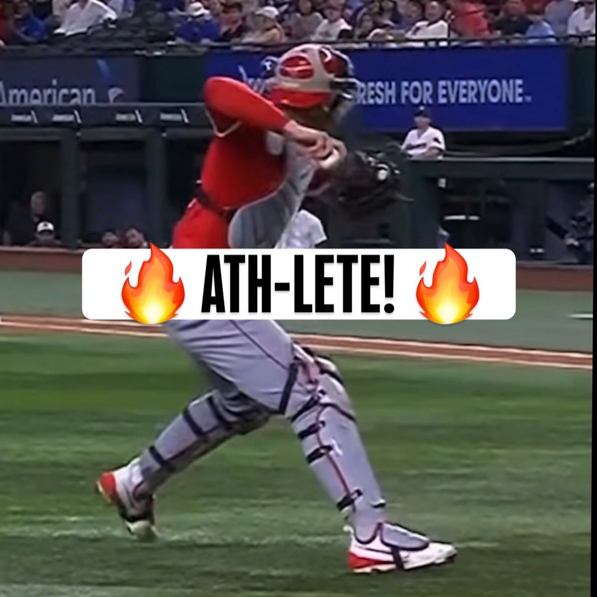 TheCatchingGuy's tweet image. Ideally you want your body weight/energy going toward your target when you make a throw.  

But sometimes, you just do what you gotta do to get the ball to first!  @logan_ohoppe shows us how it’s done!  He gone! 💪

#catchertraining #catchers #catcherslife