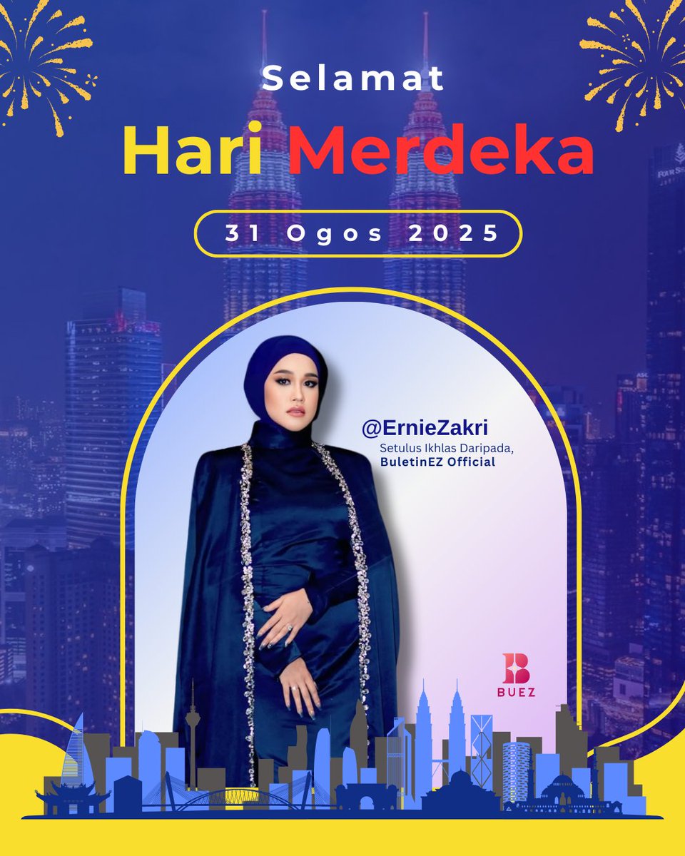 BuletinEZ's tweet photo. π²πΎ Selamat Hari Merdeka ke-68!
Semoga semangat perpaduan & cinta tanah air terus mekar di jiwa kita.
Ikhlas daripada BuletinEZ Official πβ€οΈπ€π
#HariMerdeka2025 #buletinez https://t.co/KPlpwOPNIr