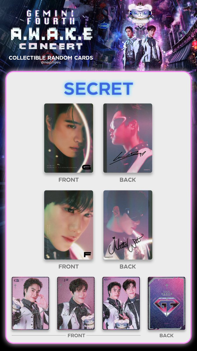gemini fourth シークレット GEMINI FOURTH AWAKE CONCERT COLLECTIBLE RANDOM CARDS 30-31 August