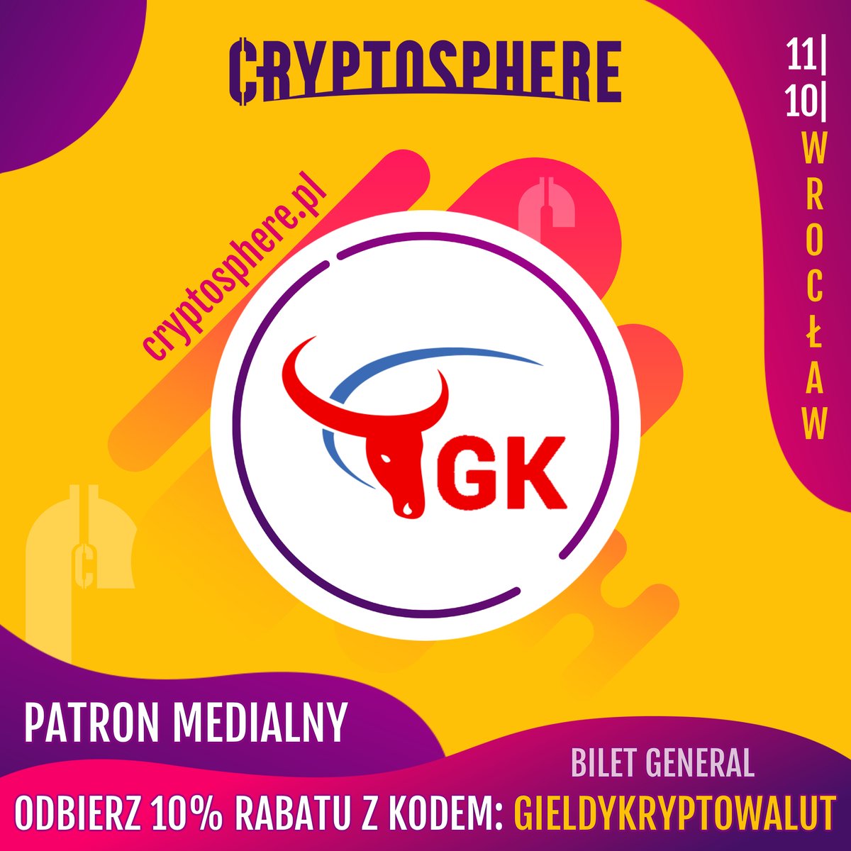 CryptoSpherePL's tweet photo. 📣 @GieldyKrypto dołączają do patronów medialnych #CryptoSphere!
11.10 → Wrocław 🚀

🎟 Early Birds od 57 PLN → https://t.co/YUjzaKEQNU
🔥 Kod GIELDYKRYPTOWALUT = -10% https://t.co/TmbzwfGzzU