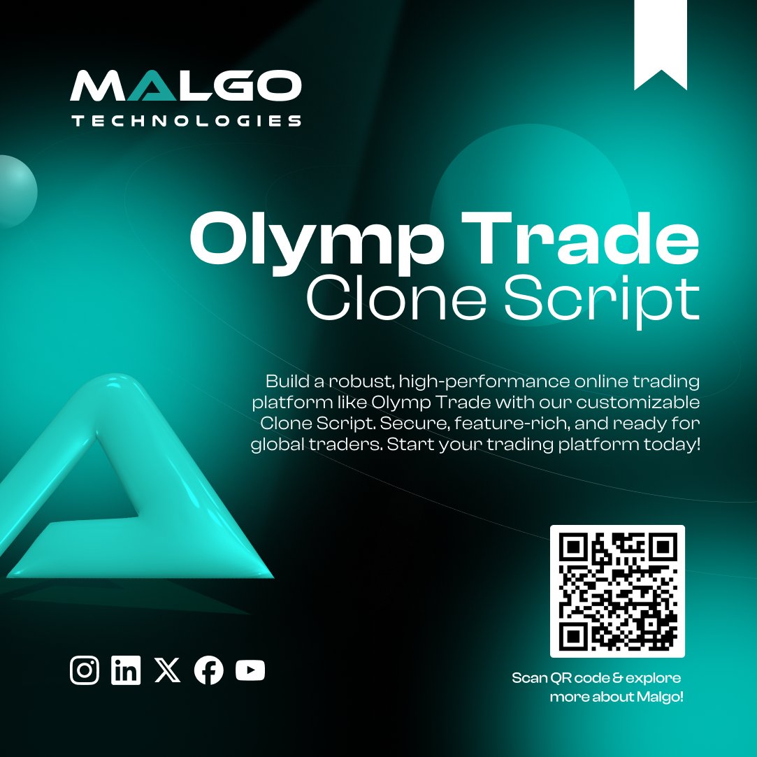 Ready to build your own trading platform like Olymp Trade? Malgo’s Olymp Trade Clone Script offers top-notch security, seamless features, and full scalability. 

🔗 malgotechnologies.com/olymp-trade-cl…

#OlympTradeClone #TradingPlatform #CryptoTrading #MalgoTechnologies #FinTechSolutions