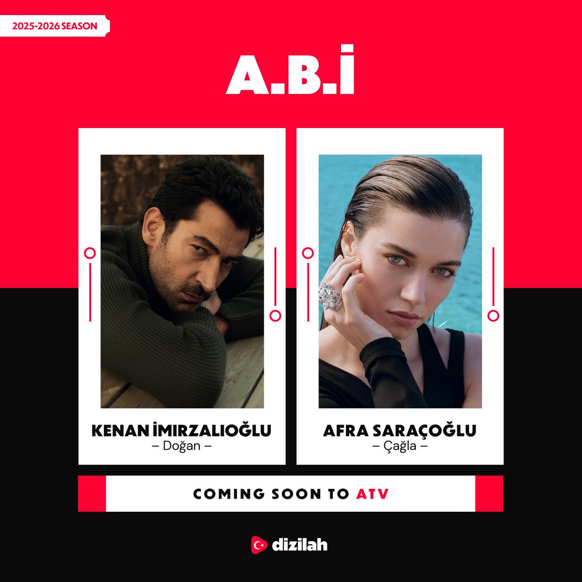 Kenan İmirzalıoğlu and Afra Saraçoğlu will lead “A.B.İ,” a new series from OGM Pictures coming soon to atv. 

Per the press release, Kenan İmirzalıoğlu will play Doğan, a successful surgeon who has severed ties with his family, while Afra Saraçoğlu will portray the lawyer Çağla.