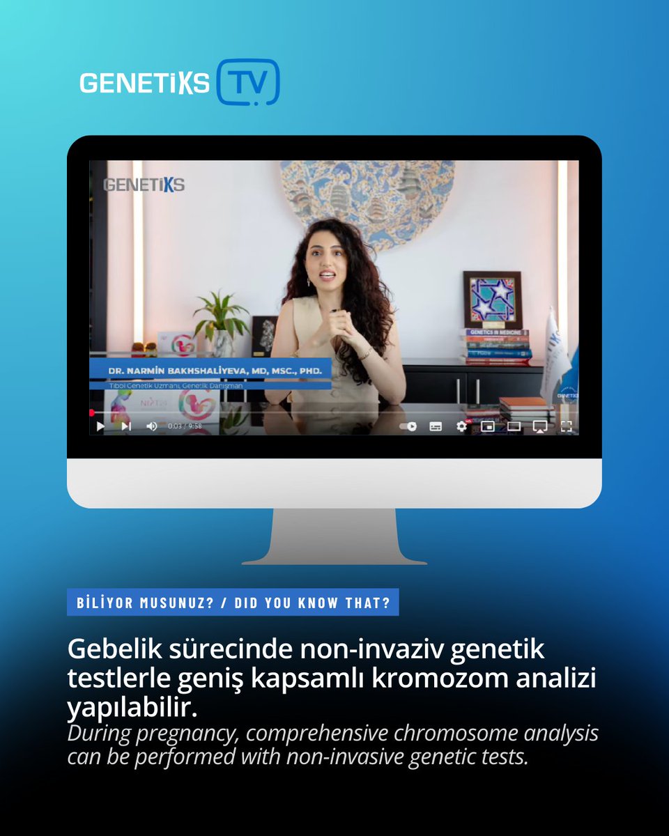 Gebeliğin 10. haftası gibi erken bir dönemden itibaren uygulanabilen #NIPT24 testleri, anneden alınan küçük bir tüp kan örneği ile 23 #kromozom çiftinin tamamını kapsayarak #fetal genoma iliskin kapsamlı bir analiz sunuyor. Sadece #trizomi21, 18 ve 13 için değil çok daha geniş