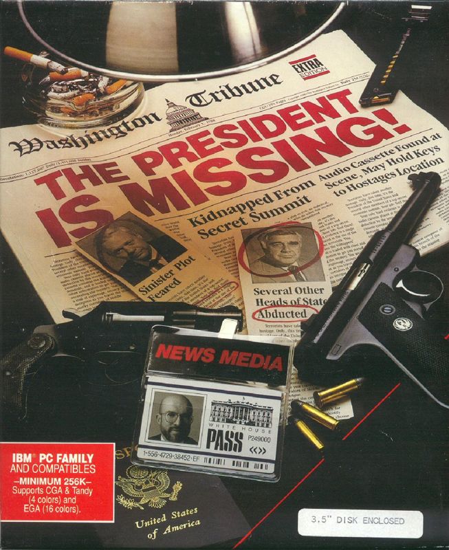 CoolBoxArt's tweet image. The President is Missing! / PC / MicroProse / 1988