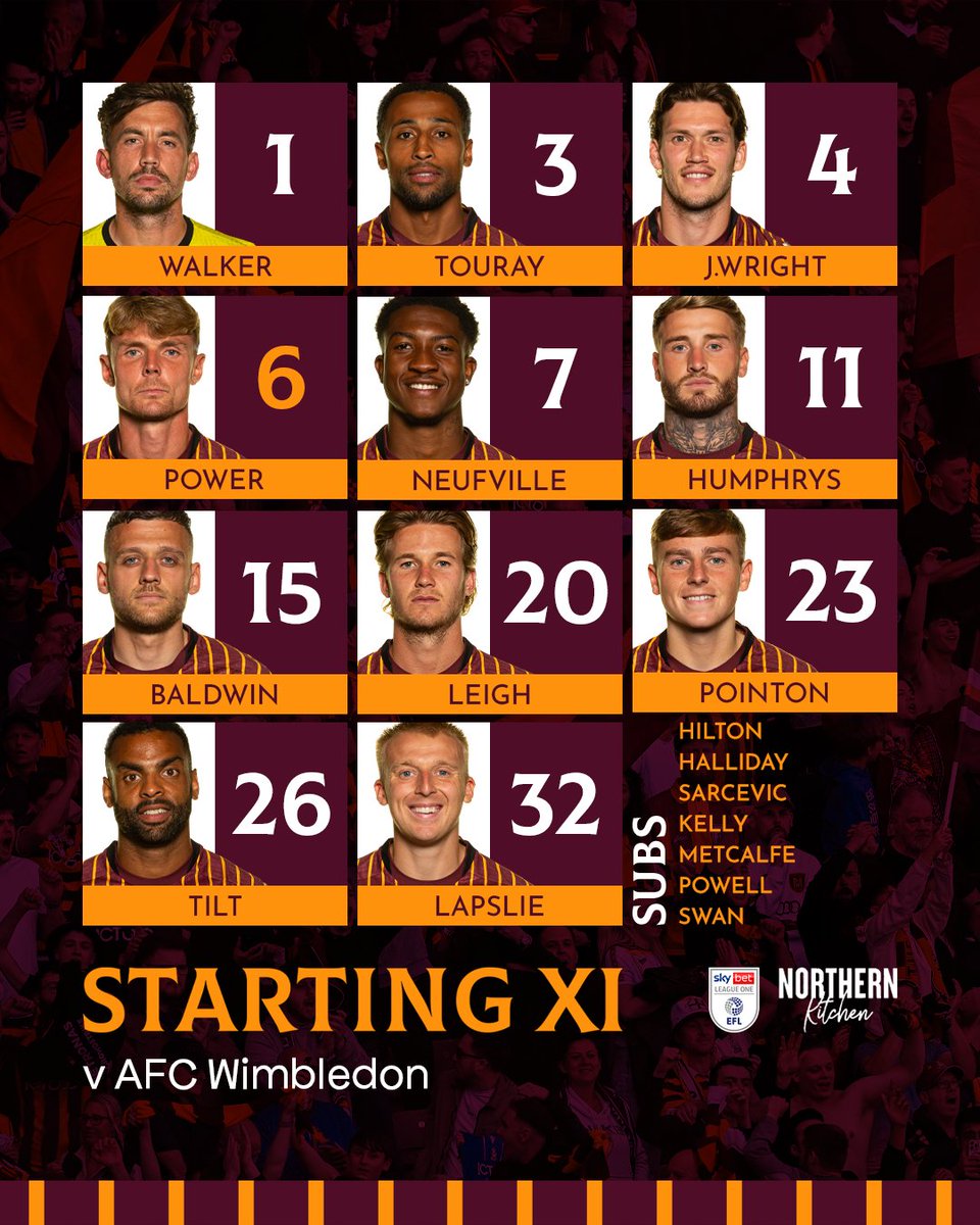 Bradford City AFC (@officialbantams) on Twitter photo Graham Alexander has named his side for this afternoon's clash with AFC Wimbledon. ๐
#BCAFC | #BRAvWIM | <a href="/NrthrnKitchenBD/">Northern Kitchen</a> Graham Alexander has named his side for this afternoon's clash with AFC Wimbledon. ๐
#BCAFC | #BRAvWIM | <a href="/NrthrnKitchenBD/">Northern Kitchen</a>