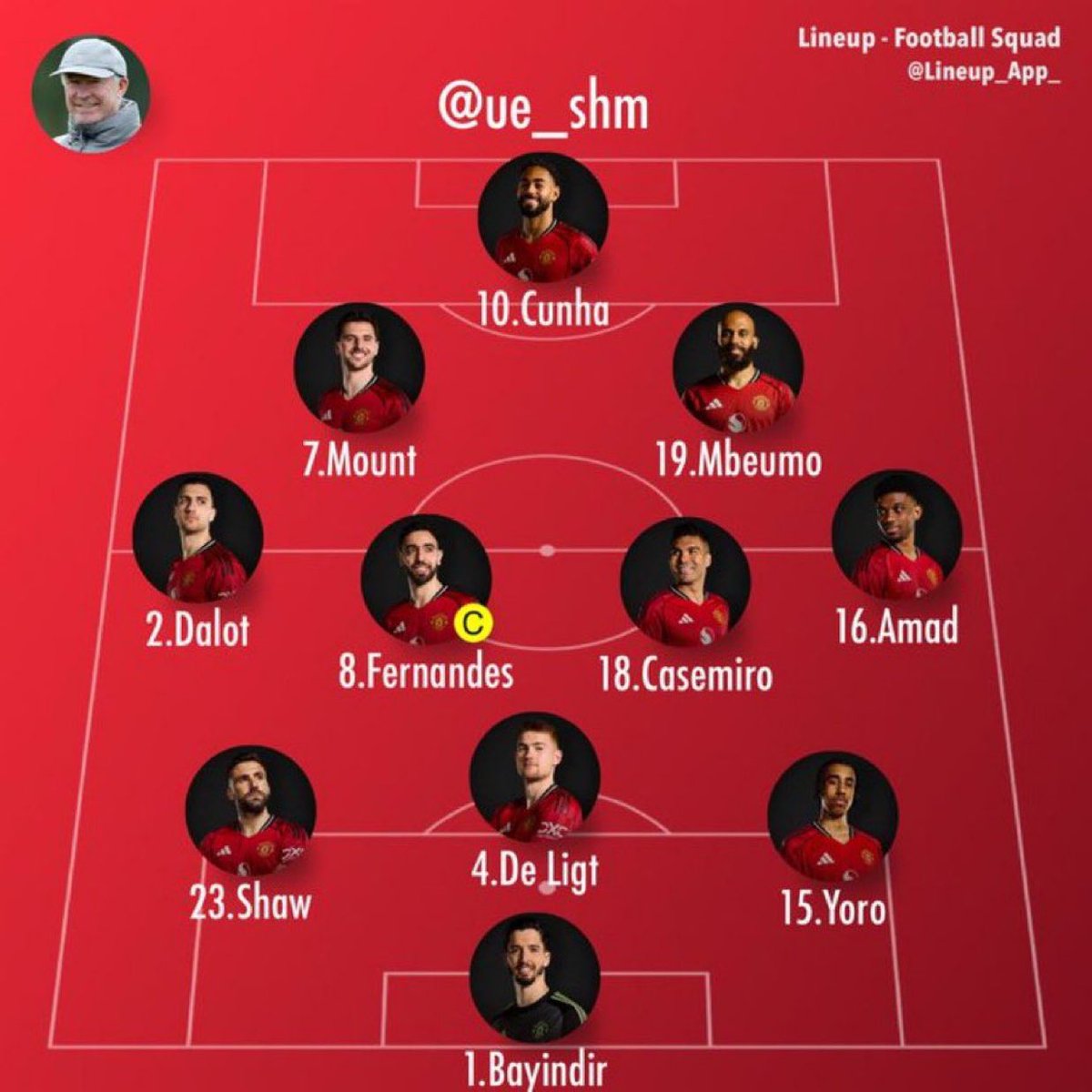 utdscope's tweet image. 🚨THE OFFICIAL MUFC LINEUP!