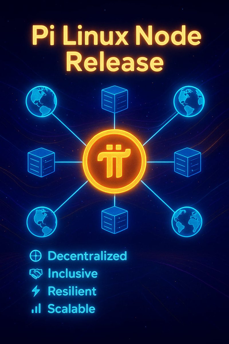 santosinakatomo's tweet photo. 🚀🔥 Pi Network Big Update! 🔥🚀
🐧 Linux Node Release is LIVE! 🌍⚡

🔹 Decentralized 🌐
🔹 Inclusive 🤝
🔹 Resilient ⚡
🔹 Scalable 📈

💡 Expanding beyond Mac &amp; Windows → strengthening the global Pi ecosystem 🌎✨

#PiNetwork #Crypto #Blockchain #Linux #Decentralization https://t.co/JbuR7N5GAe