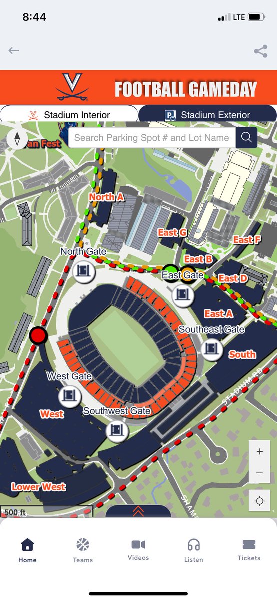 Now live in the <a href="/VirginiaSports/">Virginia Cavaliers</a> app, a brand new interactive map w/ quickly accessible/searchable info on all things Gameday. 

Piloting areas like real-time shuttle wait times, we’ll keep growing this year.

Appreciate <a href="/UVA/">UVA</a> Geospatial Engineering Services for the collaboration!
