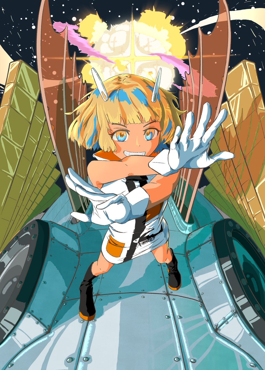 #ZUTOMAYO_CARD
#ずとまよファンアート 
#illustration 

爆炎ハゼシップ！！

やっと完成したあああぁ。。。
はい！次ｯ✍️