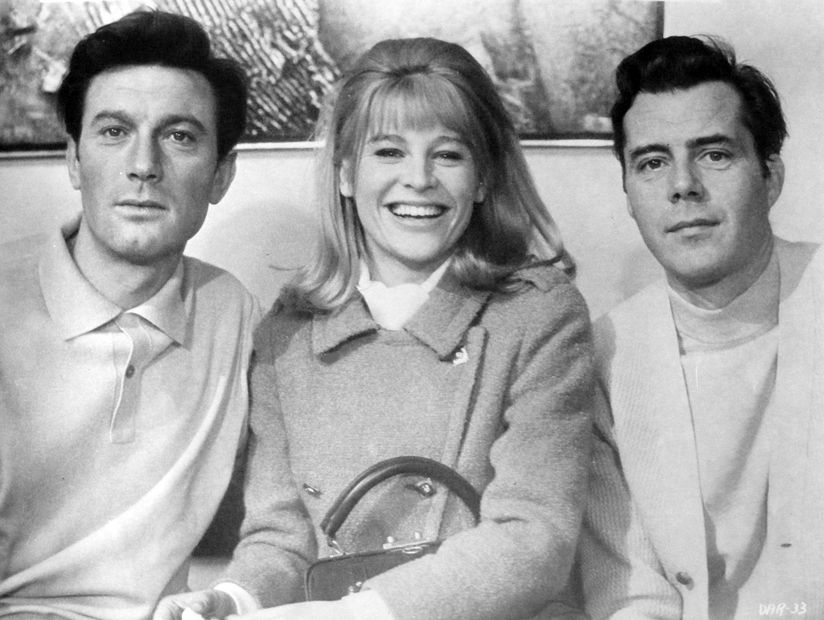 Laurence Harvey, Julie Christie and Dirk Bogarde during filming John Schlesinger's "Darling," 1965. Christie made "Dr. Zhivago" the same year and became a full-fledged star.