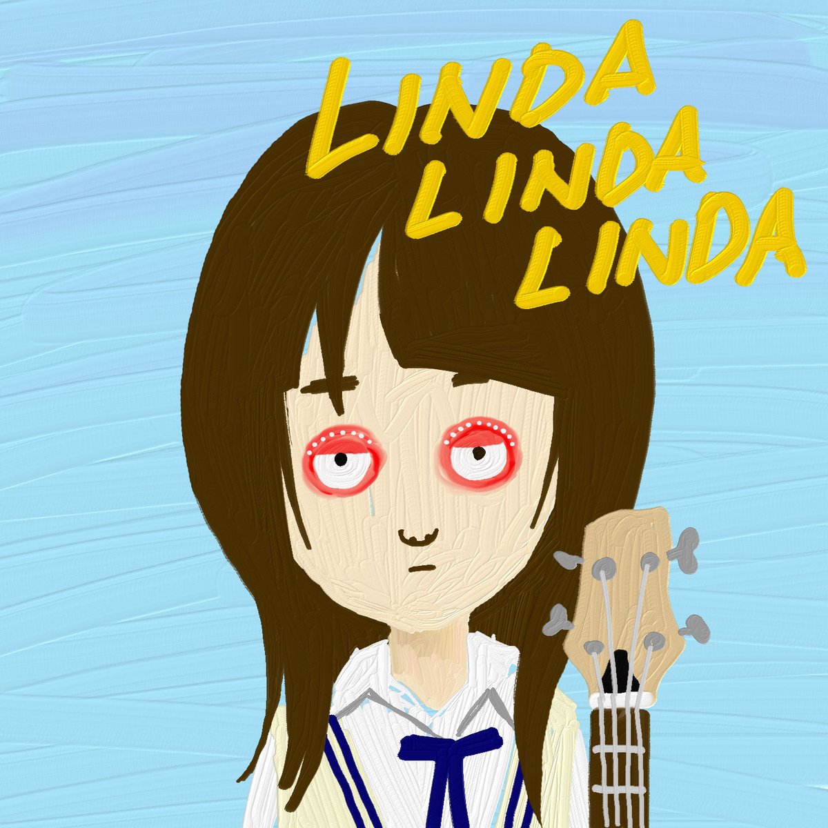 sunnyky's tweet photo. @linda_4k 
何度も何度もみたけど、何度も何度もみたくなる映画。誰もいない教室のカットが好きすぎるけど「似てない似顔絵」描きました。#ペ・ドゥナ #前田亜季 #香椎由宇 #関根史織 #山下敦弘 #ザ・ブルーハーツ #リンダ4K https://t.co/J9GJcHUpZu