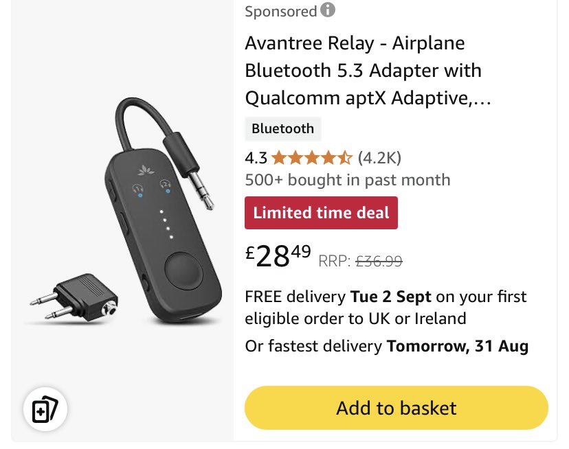 BlancoGoGo's tweet image. Just ordered one of these thingymabobs for the long flight to #MexicoBaby ✈️ 🇲🇽 

Have you ever used one? 🎧  #BluetoothAdapter