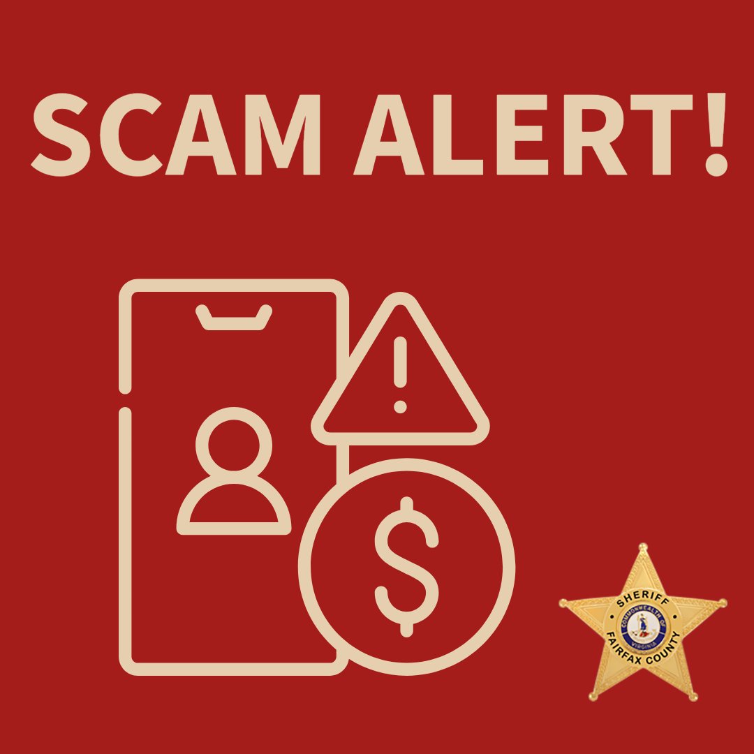 ‼️ Scam Alert ‼️ Scammers posing as Fairfax County Sheriff's Deputies “Charles/Jamar Rodriguez” are demanding $$ + threats of arrest. 🚫 FCSO will NEVER call/email for payment. Stay alert! 
✅ Verify. Report. Stay alert.
#FairfaxCounty #ScamAlert #CommunitySafety