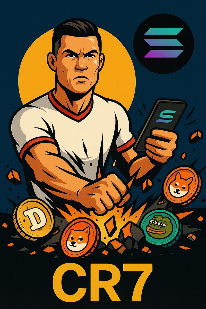thecr7token's tweet photo. CR7 just landed on Solana…
Every meme coin? Shaking.
SIUUU is the new king — either buy now or cry later 🐐📱🔥

#CR7Coin #Solana #MemeCoinSeason #SIUUU #CryptoTakeover #CR7Army #SolanaMeme #CryptoKing #RonaldoOnChain #Next100x #PhantomWallet #Web3 #SolanaCrypto #DeFiRevolution https://t.co/CSwMxZ1RdV