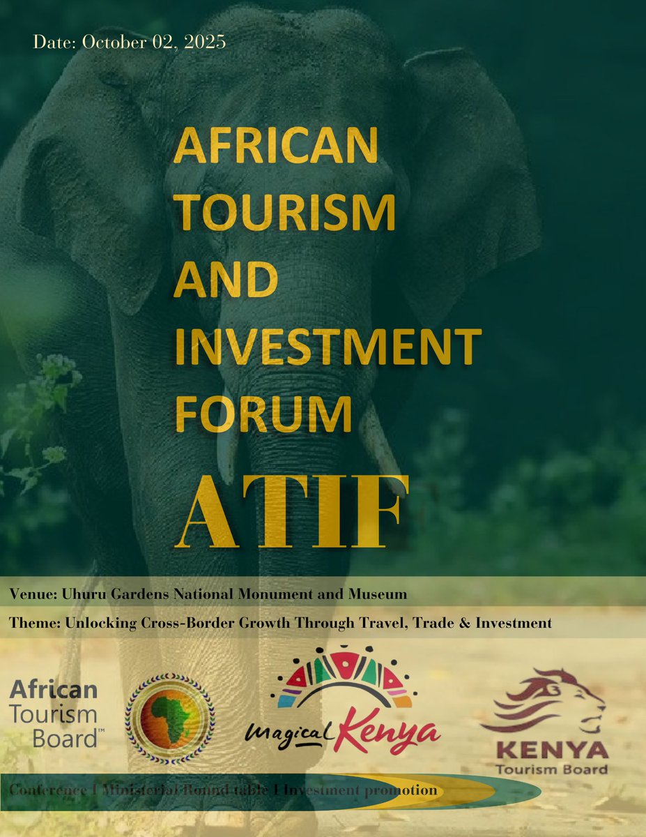 Africa’s future is shaped by tourism and investment. Join ATIF 2025 to drive transformation, forge partnerships, and shape prosperity. Don’t watch—participate in building a thriving, united Africa. #AfricanTourismBoard #ATIF2025
#MagicalKenya #MKTE2025