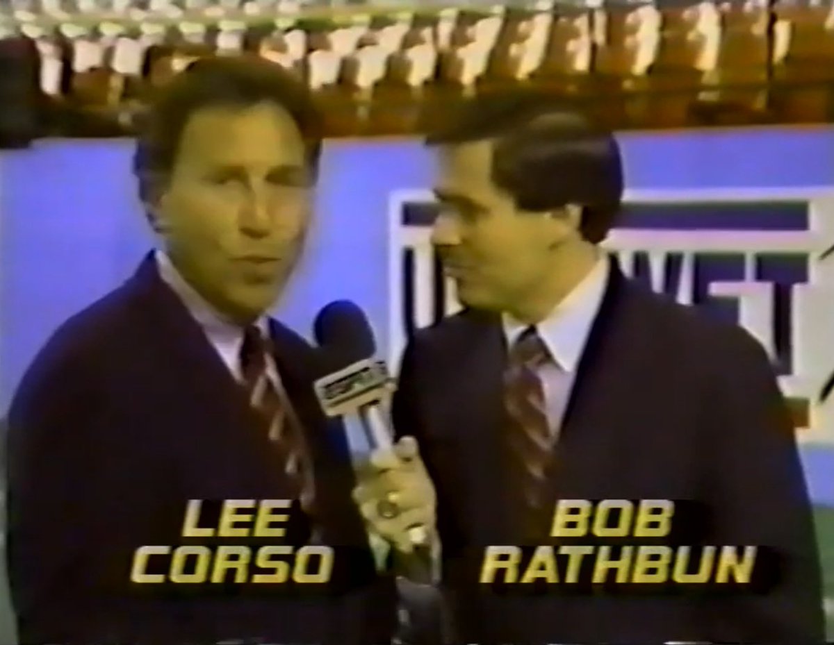 BBelefski's tweet image. Did you know that Lee Corso also called the first ever televised Arena Football game with @BobRathbunTV between the Denver Dynamite and Chicago Bruisers on ESPN in 1987?