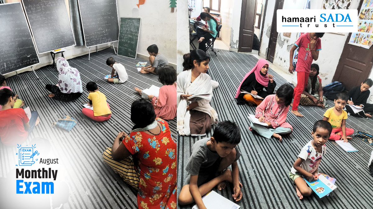 HamaariSADA's tweet photo. Hamaari Sada Trust conducted the August Monthly Exam at its Rising Skill Development Centre to engage students in education and assess their learning progress.

@MIAlam1981 
#MonthlyExam #AugustExam #RisingSkillDevelopmentCentre #StudentProgress #SkillDevelopmen #HamaariSadaTrust https://t.co/1d9CiMiiX2
