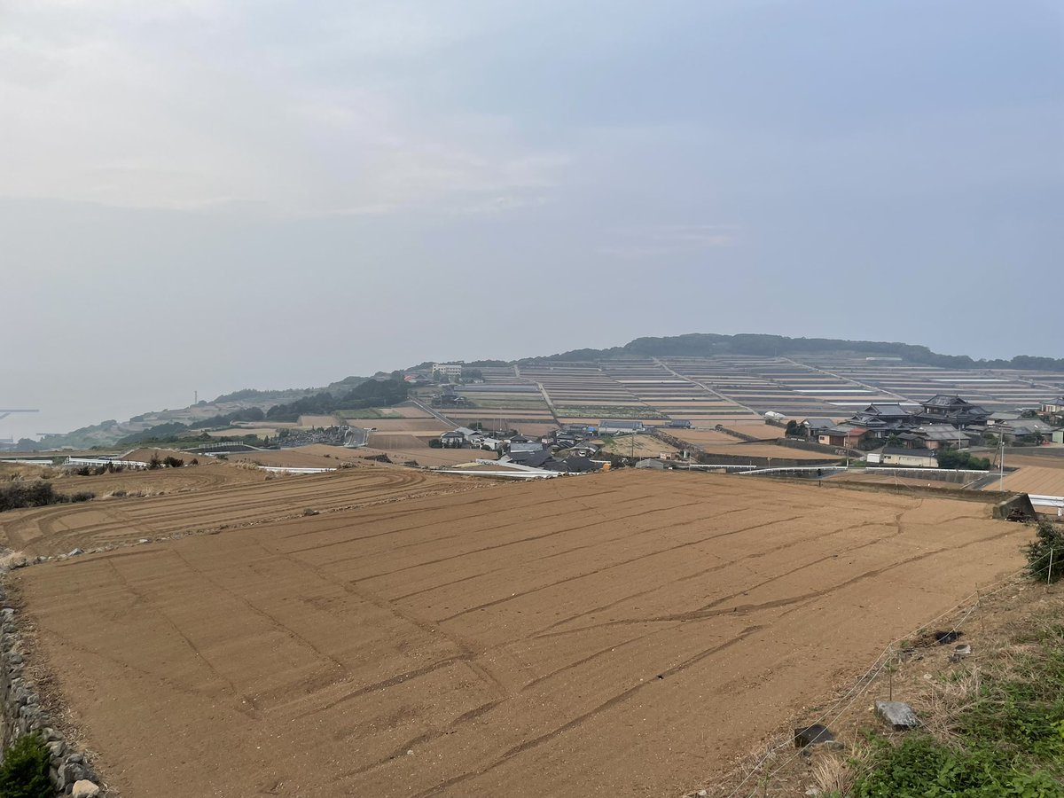 cb9vw's tweet photo. 今日は友人２人と一緒に長崎の島原に旅行に行ってます。
たまたま見つけた棚田の風景は圧巻でした！ https://t.co/ELIyM67Tyv