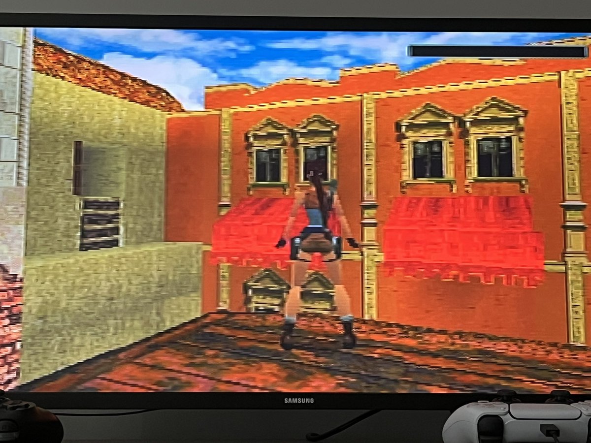 So I recently found this switch that activates a door on the other building across from where I am. My question is how to do I get there? Hopefully I can figure it out. #tombraider #LaraCroft