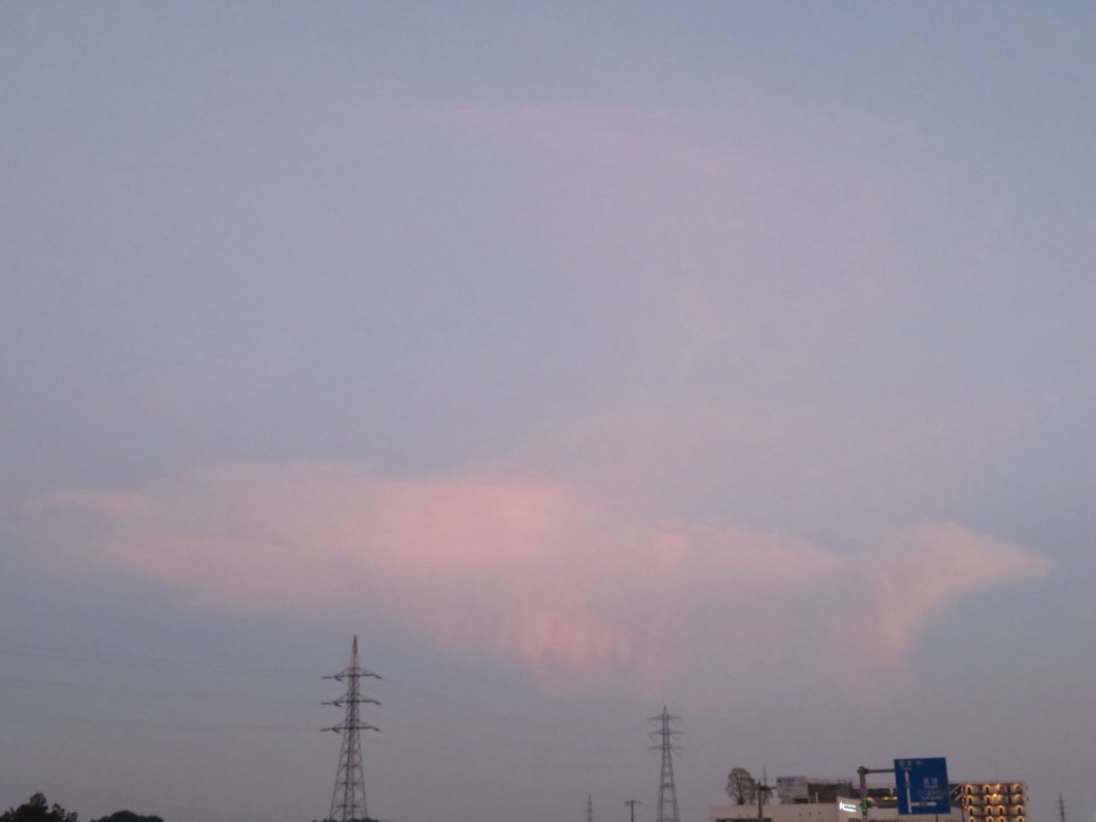 MouSanpo's tweet image. #南の空 #元積乱雲 ①
　建物の向こうに見えた雲…
　衰退している積乱雲
  ……もう少しはやく気づきたかったなと少し残念な気持ち😢