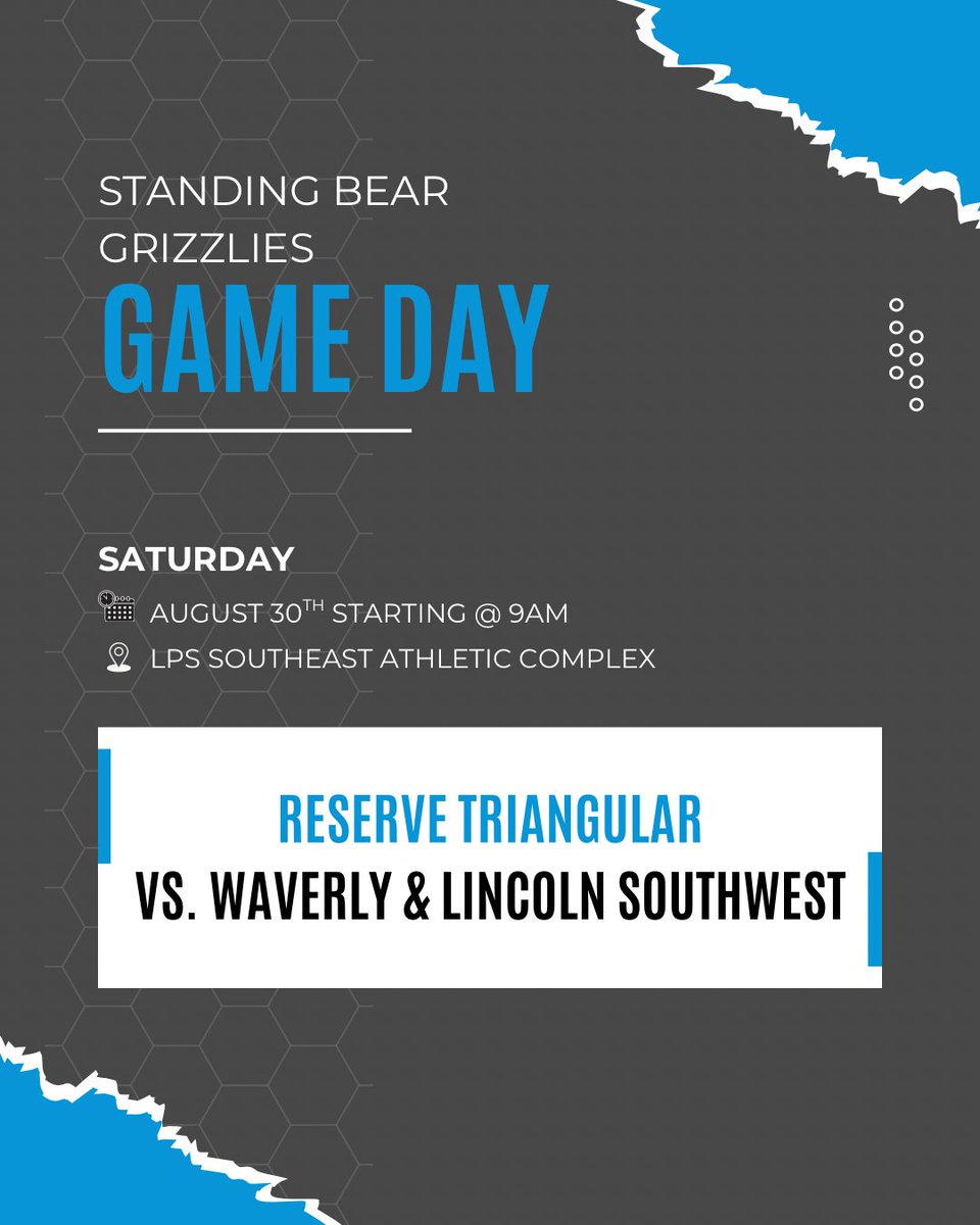 It’s GAME DAY! Today we take on Waverly and Lincoln Southwest in a Reserve Triangular. Our game against Waverly starts at 9, then we will play Lincoln Southwest in the last match up of the day. Come enjoy the cooler weather and support!