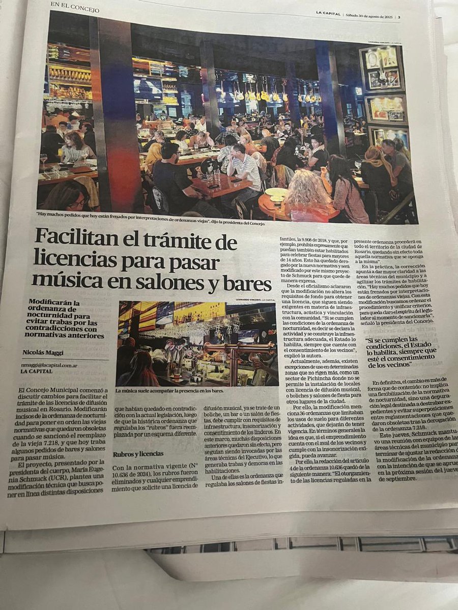 La Muni de <a href="/pablojavkin/">Pablo Javkin</a> y <a href="/mariuschmuck_/">María Eugenia Schmuck</a> borrando con el codo lo que escribieron con la mano. Cualquier bar será un boliche bailable y la ciudad que ya es un quilombo lo será aún más. Una vergüenza más que evidencia la sociedad de la política con la joda. Memoria al votar 🤬