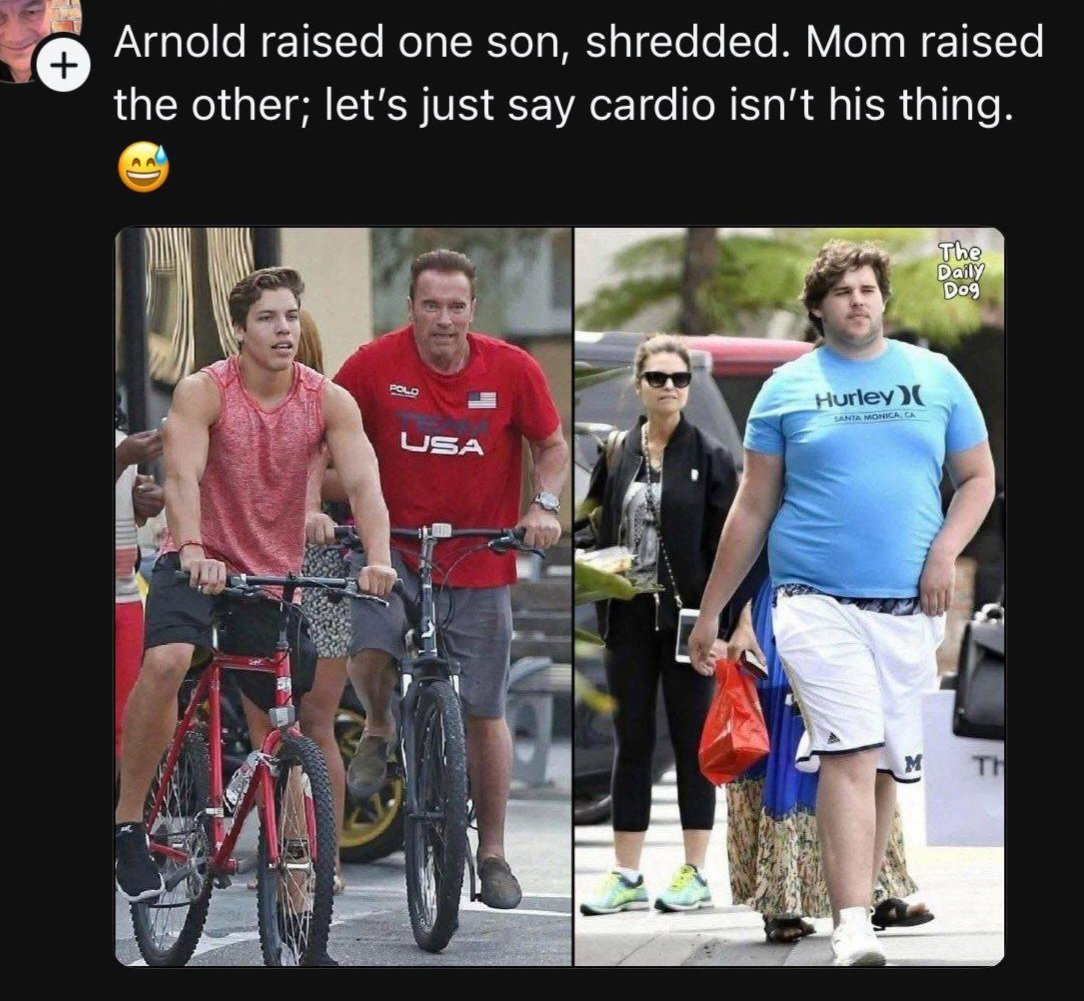 След развода единият син е отгледан от Арни, другият от майка им.