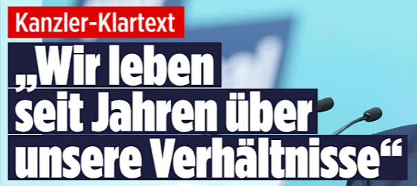 Ihr holt Millionen Gäste rein, verschenkt unser Geld, verfresst und verprasst neben euren Diäten ein Vermögen, aber wir leben über unsere Verhältnisse?

Habt ihr, und ich frage das mit Absicht so drastisch, komplett den Arsch offen?