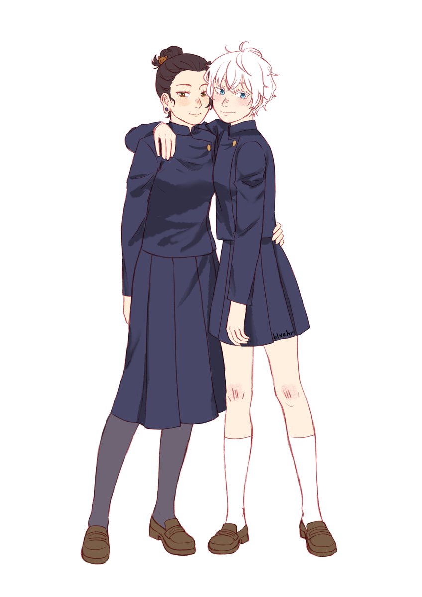 blvehr's tweet photo. Sorry for yurifying your yaoi, I'll do it again ���

#gego #夏五 https://t.co/gFs9MQU7UU