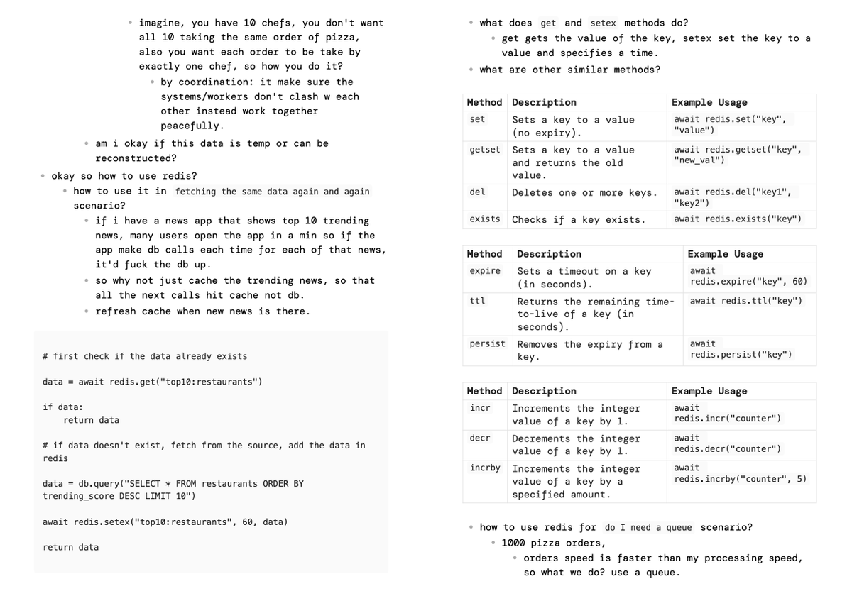 ajeetunc's tweet image. my redis notes are slick 🔥

(link in comments)