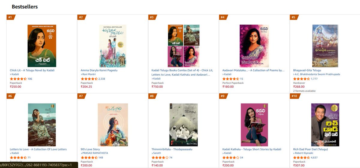 Venkat Sid (@vrsiddareddy) on Twitter photo This is the era of <a href="/KadaliWrites/">Kadali Sathyanarayana</a>
Congrats Kadali.
టాప్ టెన్ బుక్స్ లో 5 బుక్స్ కడలివి. కానీ కడలి రాసింది నాలుగే!
Crazy rey <a href="/KadaliWrites/">Kadali Sathyanarayana</a> Congratulations and keep writing. This is the era of <a href="/KadaliWrites/">Kadali Sathyanarayana</a>
Congrats Kadali.
టాప్ టెన్ బుక్స్ లో 5 బుక్స్ కడలివి. కానీ కడలి రాసింది నాలుగే!
Crazy rey <a href="/KadaliWrites/">Kadali Sathyanarayana</a> Congratulations and keep writing.