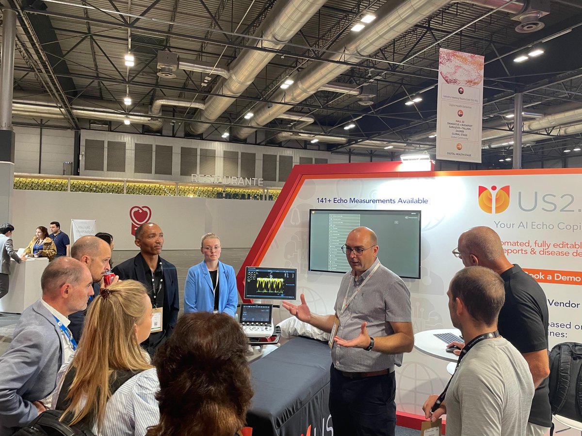 us2_ai's tweet photo. ⌛️Wrapping up Day 2 at #ESCCongress2025!

It’s been a fantastic day connecting with so many of you interested in how our AI-powered echocardiography application can make a difference in clinical practice and research.

A big thank you to everyone who stopped by to learn more and share your thoughts, we truly value all the conversations and connections.

If you haven’t had the chance yet, make sure to stop by tomorrow to speak with our team. We’d love to connect!