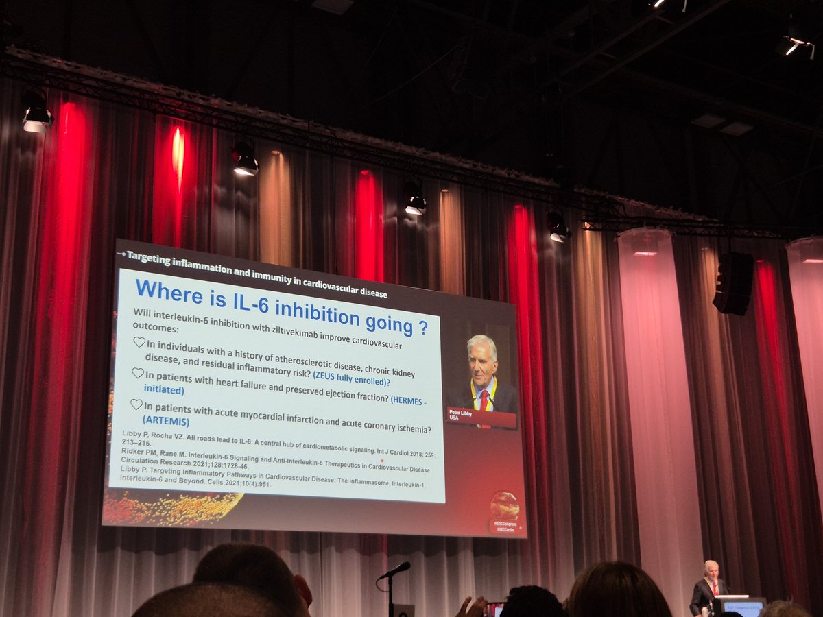 Peter Libby explores the future of #inflammation &amp; #immunity in #cardiovascular disease as well as what we can learn from past trials as we conclude this fantastic #CardiovascularResearch Special Session at #ESCCongress