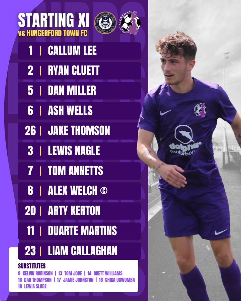 Line Up |

Here's how we start for today's FA Cup tie at Hungerford Town. 

#UpThePurps 💜⚽️