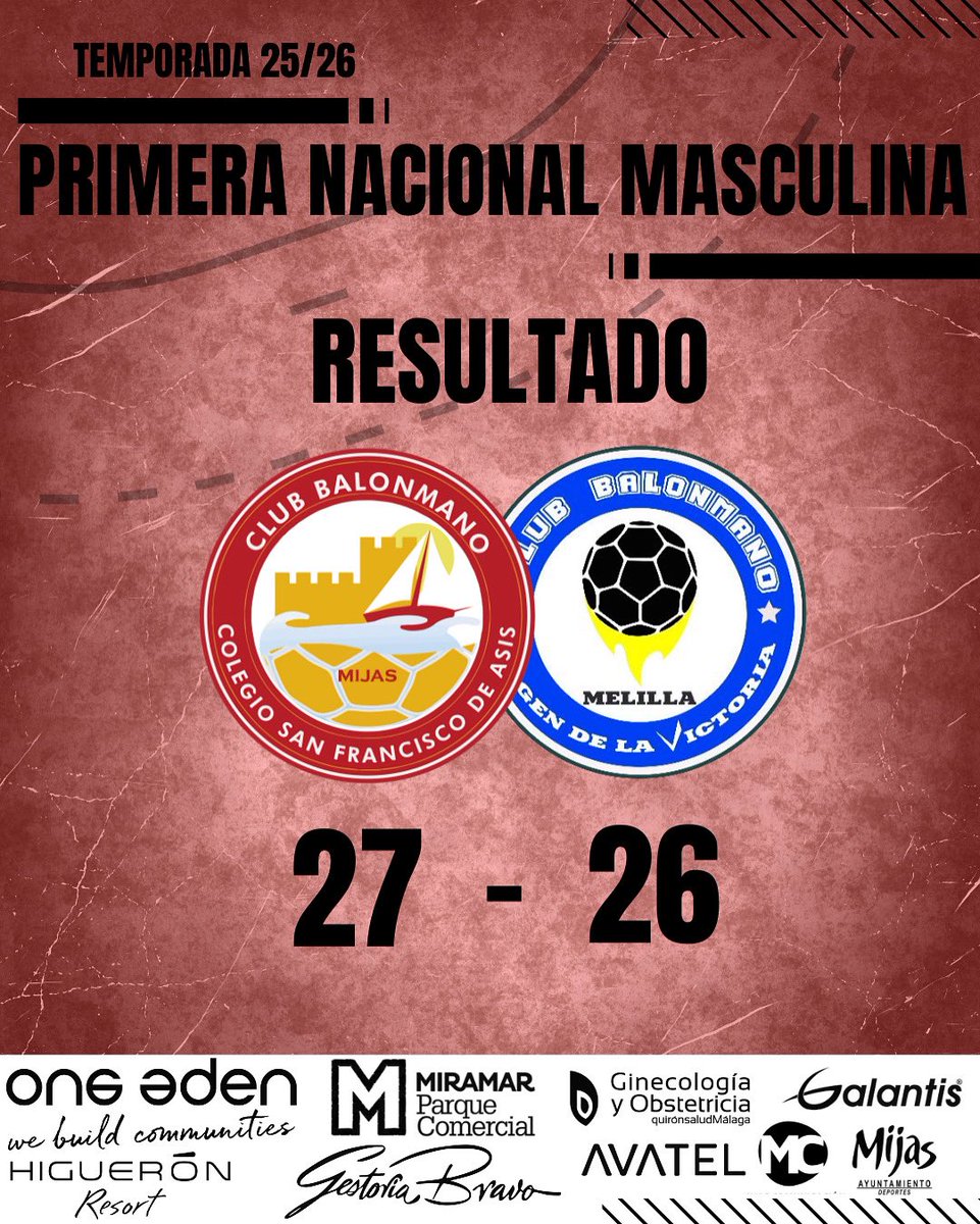 Club Balonmano Colegio San Fco. de Asรญs Mijas (@cbmsfa_mijas) on Twitter photo โ
ยกVICTORIA!
๐Tercer amistoso en la pretemporada del primera nacional masculino ante <a href="/CDVVMelilla/">MELILLA CIUDAD DEL DEPORTE BALONMANO VV</a>
๐คฉยกGracias por la visita, buen viaje de vuelta y mucha suerte esta temporada!
#creciendocontigoโค๏ธ๐ค โ
ยกVICTORIA!
๐Tercer amistoso en la pretemporada del primera nacional masculino ante <a href="/CDVVMelilla/">MELILLA CIUDAD DEL DEPORTE BALONMANO VV</a>
๐คฉยกGracias por la visita, buen viaje de vuelta y mucha suerte esta temporada!
#creciendocontigoโค๏ธ๐ค
