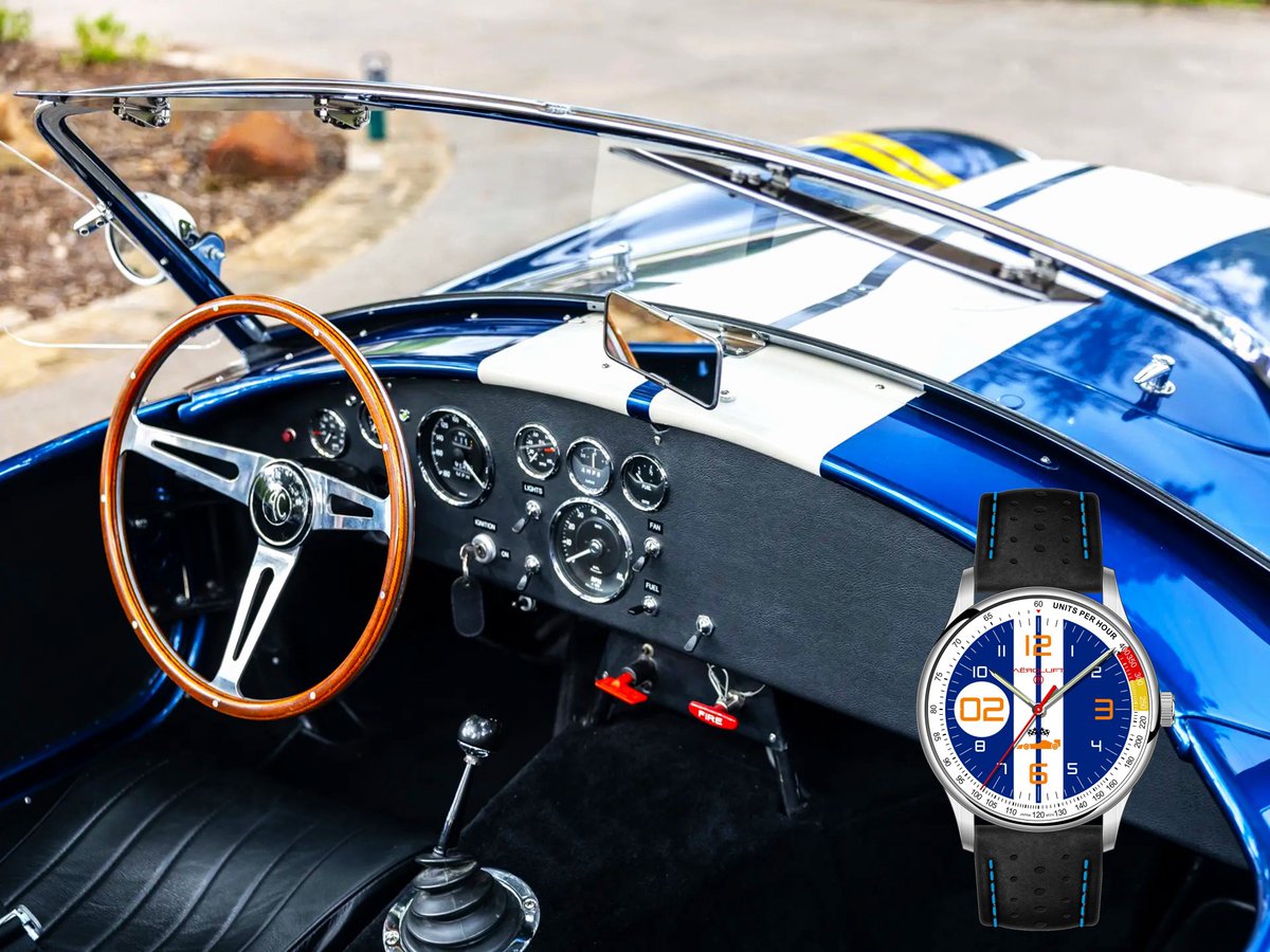 aeroluft's tweet image. A #shelbycobra painted with the #Daytona #racingstripes is perhaps one of the most classic images of #American sport cars
.
#formulaone #AEROLUFT #relojes #montres #uhren #orologi #watches #racingcars #vintagecars #classiccars #racecar #f1 #formula1 #motorsport #nascar #indycar