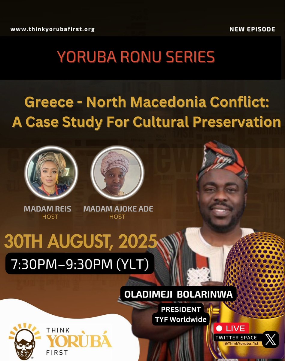 When a nation claims your heritage, your history, even your name… do you fight or do you fade?
Greece chose to fight. ✊🏾
What lessons lie here for the Yorùbá?
#YorubaRonuSeries